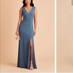 Birdy Grey Twilight Crepe Bridesmaid Dress Size Large